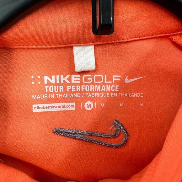 Nike Golf Tour Performance Jacket &‎ Vest Womens MEDIUM Lightweight Black Orange - Picture 8 of 14